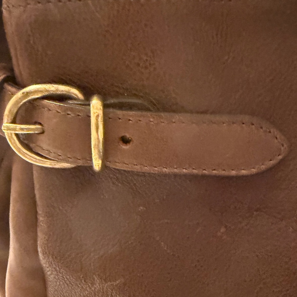 IL BISONTE VINTAGE LEATHER BAG Natural Patina ITALY Brown FAST SHIPPING 3346-4 - Picture 11 of 16